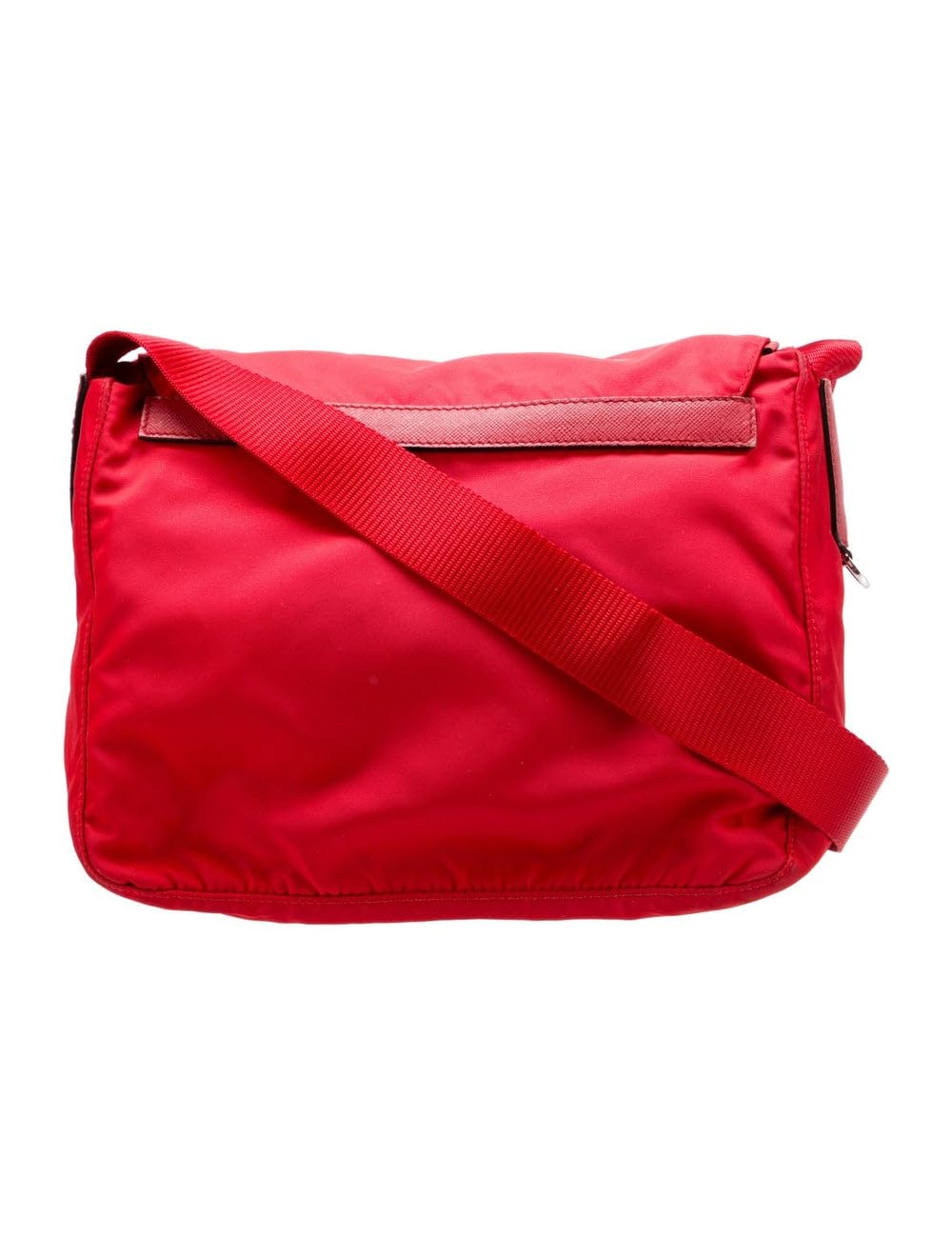 Prada Red Nylon Tessuto Medium Messenger Bag, Unisex