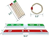 JacJoe All Pro Wooden Ring Toss Game Set 5 Rope Rings with Carry Bag view 3