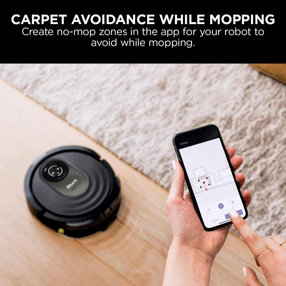 Shark AI Robot Vacuum & Mop, with Home Mapping, Perfect for Pets, Wifi, Works with Alexa, Black/Gold (AV2001WD) - View 9