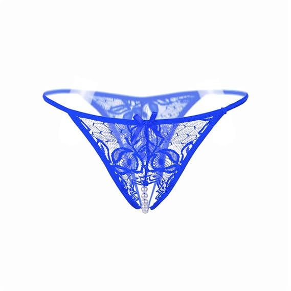 Unterwäsche Dessous Lingerie Damen,Yanhoo Heiße Frauen Lace Crotchless Höschen Crotch Thong mit Perlen Massieren Unterwäsche