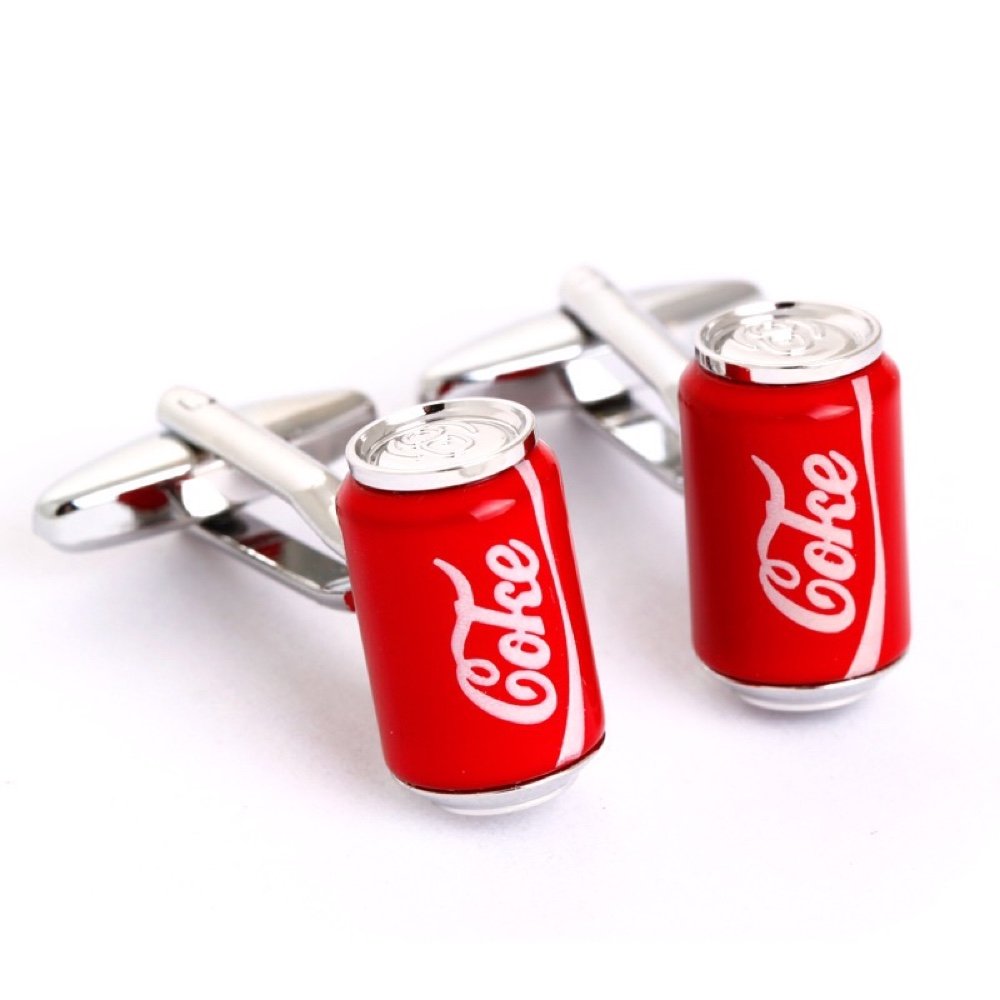 Cufflinks coke can shape creative funny Cufflinks gifts / presents for mens