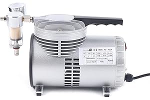 TDIRINAR Oilless Diaphragm Vacuum Pump, Industrial Oil Free Vacuum Suction Pump 20-23L/min, 1450/1700r.p.m High Speed Lab Oil-Free Mute Suction Vacuum Pump Suitable for Food Vacuum Packaging