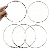 QYIMLI 5pcs 6" Large Key Ring Hoop, Heavy Duty Metal Rings Wrench Organizer, Easy to Open &amp; Close, Large Binder Rings for Bib Vests, Index Card Craft, Dream Catcher, Key