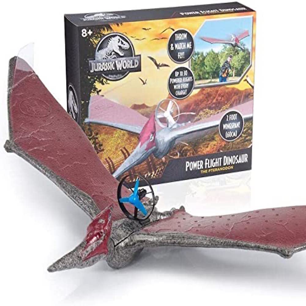WOW STUFF, Jurassic World Power Flight Dinosaur Jurassic World Power Flight Dinosaur Pteranadon Figure 60cm. Up to 30 flights with charged battery.