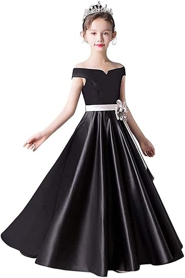 Amazon Co Jp 子供服 女の子 ロングドレス フォーマル キッズドレス ピアノ発表会 ロング丈 ワンピース サテン お姫様 着やせ 上品 エレガント 結婚式 子供 ロングドレス プリンセス 誕生日 卒業式 パーティー ステージ 服 ファッション小物
