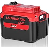 KUNLUN 9500mAh 20V Battery for Craftsman V20 Battery Pack Lithium Ion Compatible for Craftsman 20-Volt MAX CMCB202 CMCB204 CMCB205 CMCB206 CMCB209 Batteries