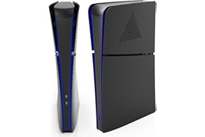 Foamy Lizard StealthPlates v2.0 Low-Profile PS5 Slim Cooling Vent Faceplate for PlayStation 5 Slim Console, Replacement Matte Shell Accessories, High Strength ABS, Vented, Precise Fit (Black Digital)