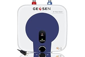 2.5 Gallon Mini Hot Water Heater 1500W, Small Under Sink Counter RV TR Endless Trailer Kitchen Compact Point-of-Use, 16” Long