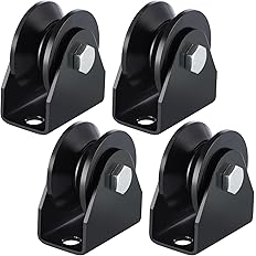 Skelang 4-Pack V Groove Caster 2.5 Inches, Sliding Gate Wheel, Rigid Caster for Rolling Gate and Fence, Sawmill, 772 Lbs Each