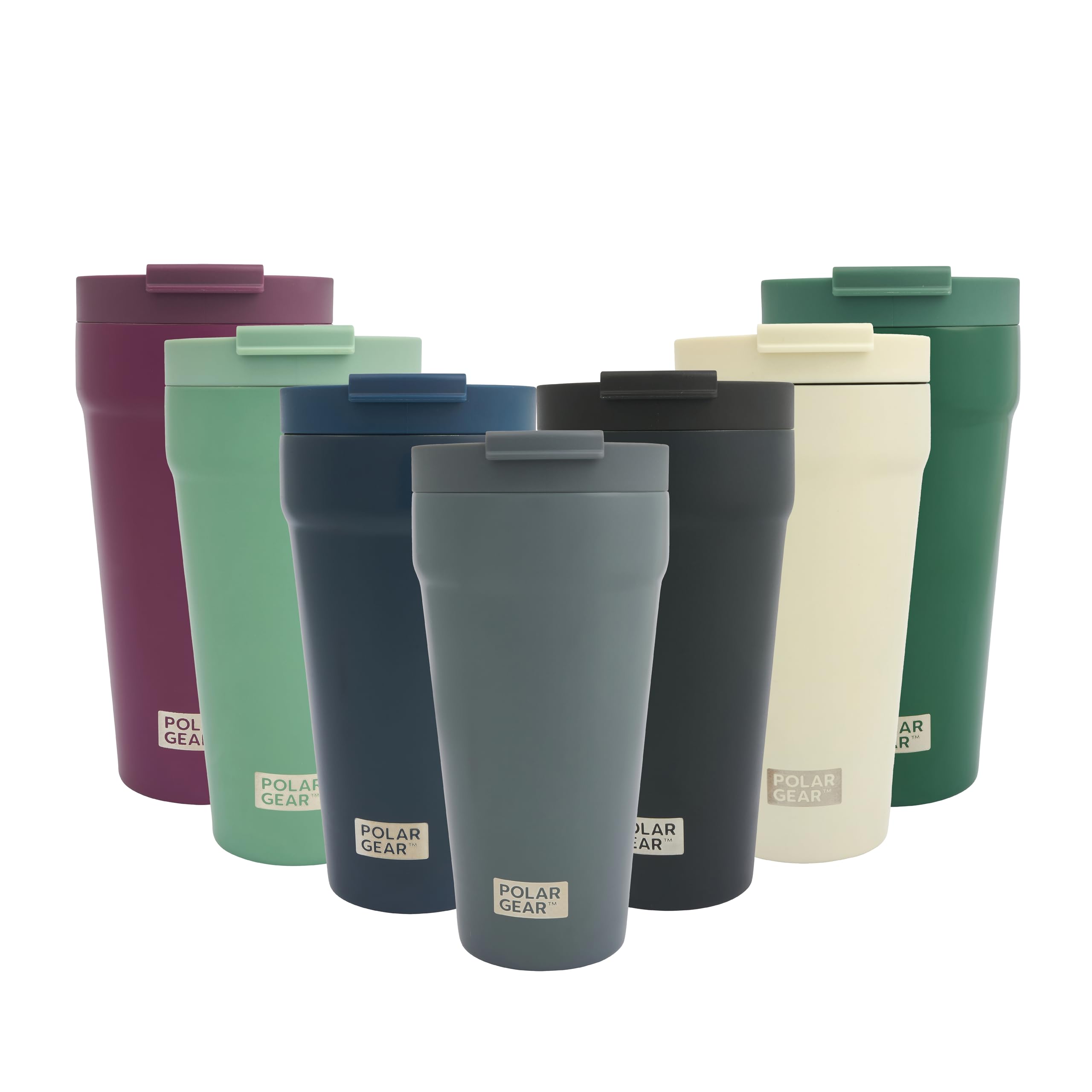 Polar Gear Coffee Cup Travel Mug, 470ml Large Travel Mug, Insulated Cup with Leakproof Screw Closure Lid, 304 Stainless Steel Double Walled, Reusable Coffee Cups (Graphite)