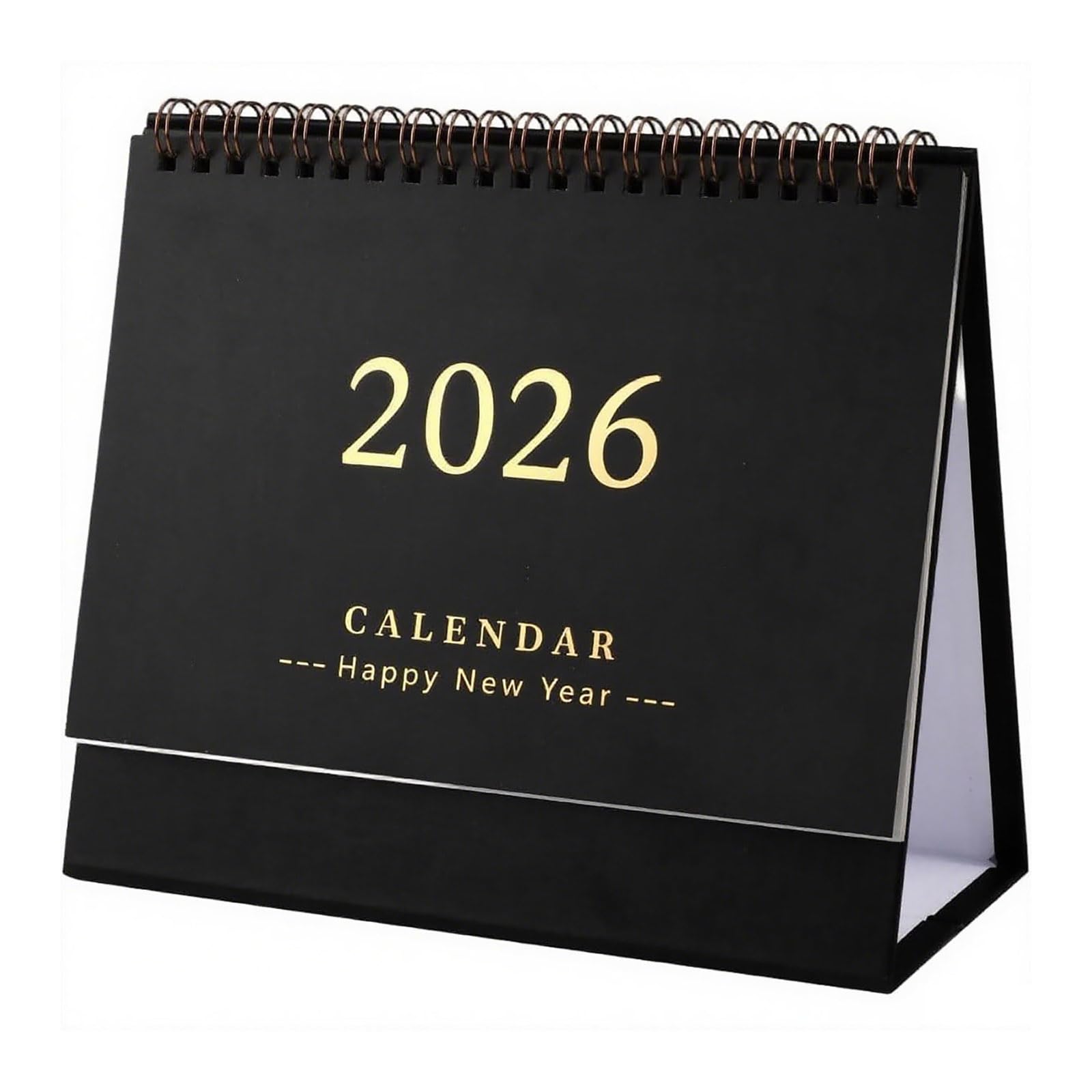 AOKWAWALIY 2026 Desk Calendar Standing Flip Desktop Calendar Stand up Desk Calendar 7.4x6.4 Inch with Twin-Wire Binding