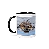 3dRose Mug, 15oz, Black/White