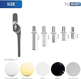 XFORT Cranked Locking Window Handle Polished Brass Right Hand UPVC Replacement view 8