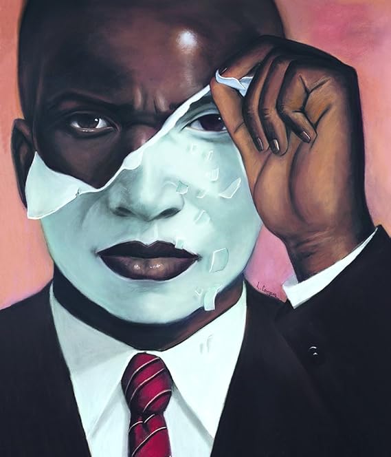 Face Reality (Male) by Laurie Cooper Canvas Art Print