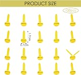 Rowwait 100Pcs Gold Split Pins Scrapbooking Brads 0.8cm x 1.7cm Paper Fasteners view 2