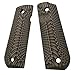 Cool Hand G10 Grips Compatible Replacement for 1911 Full Size, Taurus, Kimber, Springfield, Rock Island, Screws Included, Bobtail Round Butt Cut, Ambi Safety Cut, Sunburst Texture, Coyote