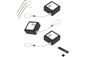 OMASUNB 3 Pack Remote Control Tether, 36 Inch* 0.9mm Retractable Remote Control Tether with Adjustable Lock Strap, Ideal for TV Remotes, Game Controllers