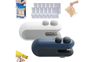 Mini Bag Sealer with Cutter and Magnet,Magnetic 2 in 1 Bag Sealer and Cutter, Sac Scelleuse Sous Vide, Portable Rechargeable 