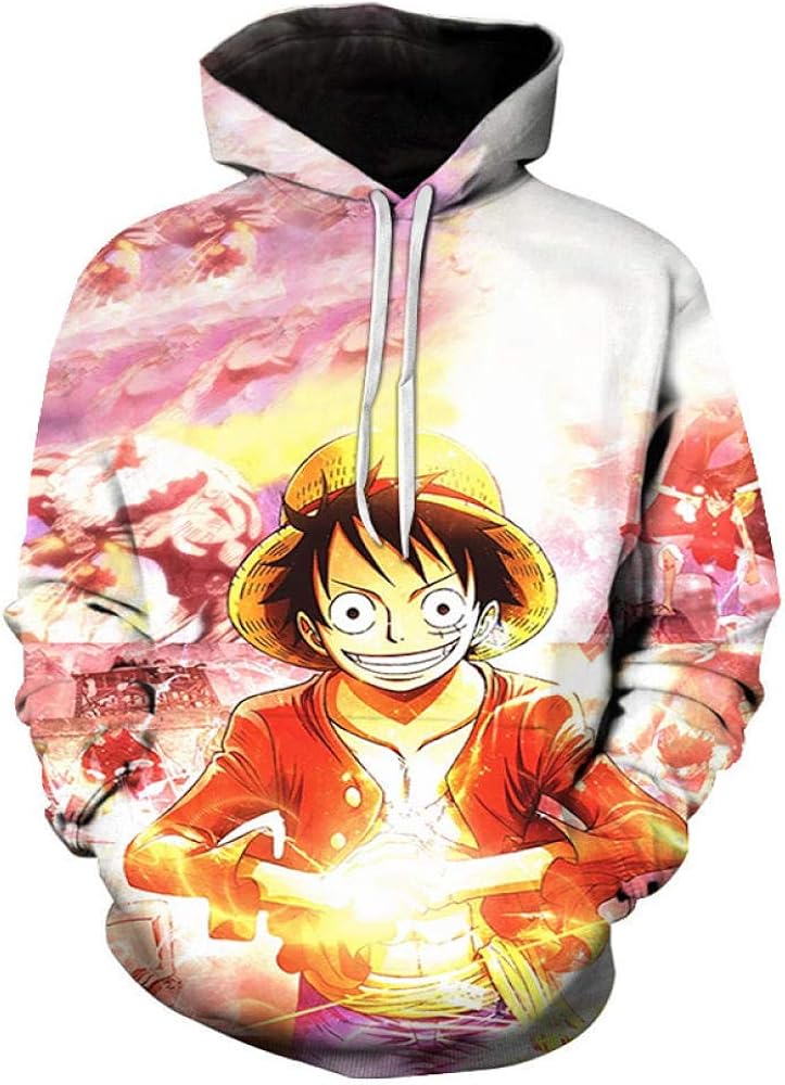 clothing anime Anime One Piece 3D Round Neck HoodieLMS3801_5XL Amazon
