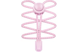 UpUGo Elastic Shoe Laces, No Tie Shoelaces, One Size Fit All, Pink, 1 Pair
