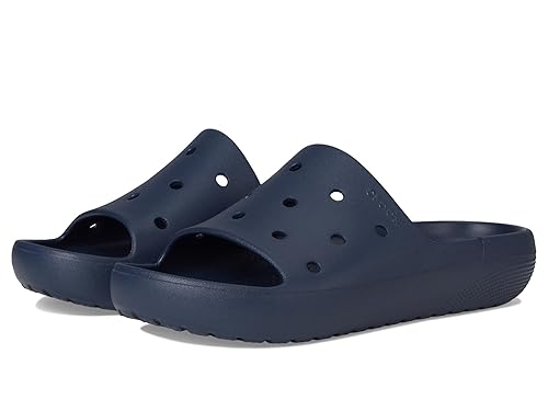 Crocs Unisex Adults,Classic Slide v2, Navy, 8 UK Men/ 9 UK Women