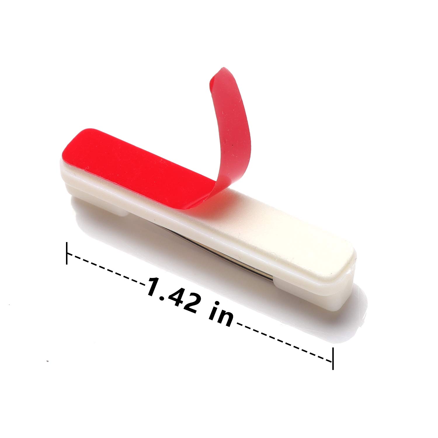 BOGZON 100 White Safety Pin Bar with Adhesive, Badge Pin Backs, Name Tag Pins