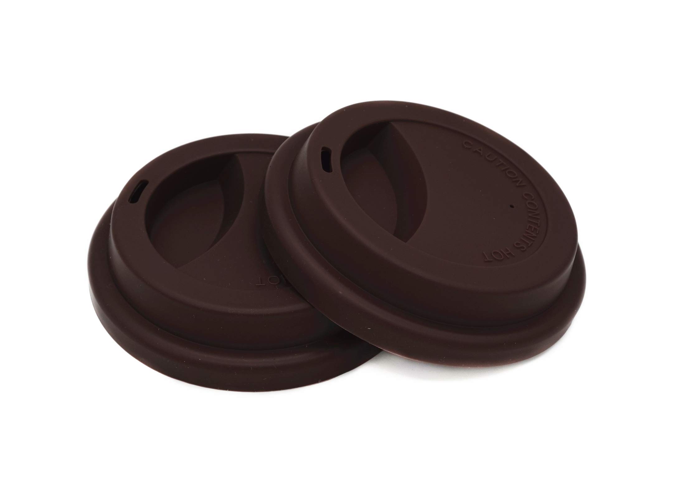 NanTun Silicone Drinking Lid Spill-Proof Cup Lids Reusable Coffee Mug Lids Coffee Cup Covers 2 Pcs - Coffee