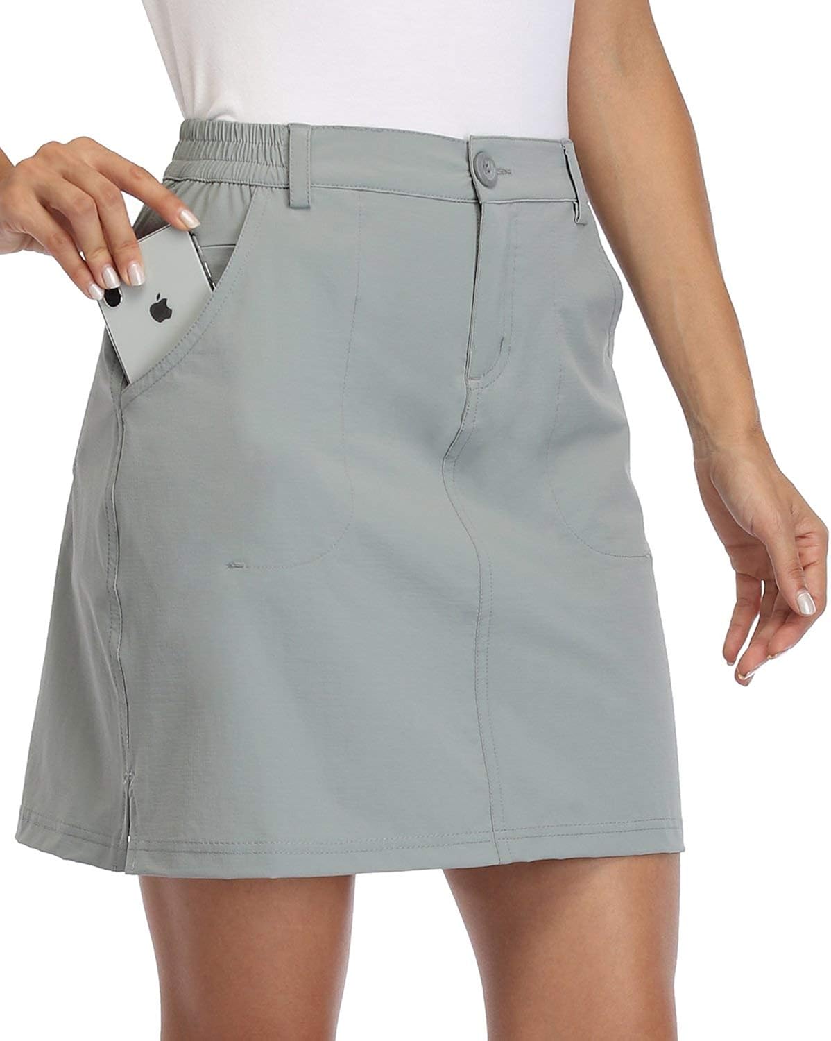 Willit Women's Outdoor Skort Golf Skort Casual Skort Skirt UPF 50+ Quick Dry Zip Pockets Active Hiking: Clothing