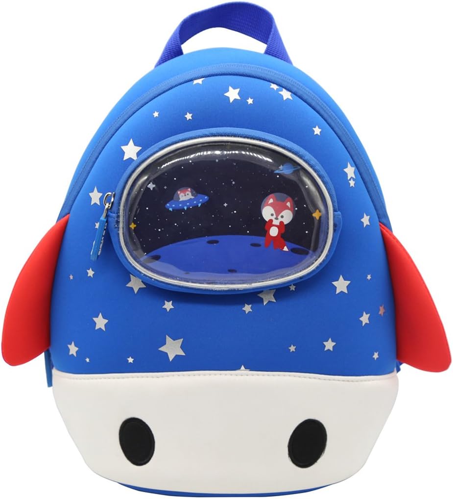 Alnaue Unique 3D Rocket Preschool Kids Nursery Backpack Waterproof Kindergarten Children School Bookbag for Toddler Boys