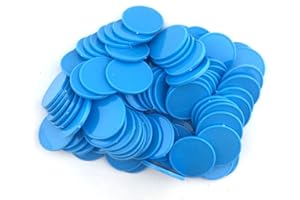 Smartdealspro Set of 100 1 Inch Opaque Plastic Learning Counters Mini Poker Chips Game Tokens with Storage Box