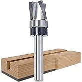 Solid Carbide Flush Trim Router Bit 1/4" Shank, 1/2" Cutting Diameter, 1/2" Cutting Length, 3-Flute Down-Cut Spiral Trim Bit,