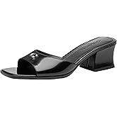 COACH Sculpted C Leather Block Heel Sandals