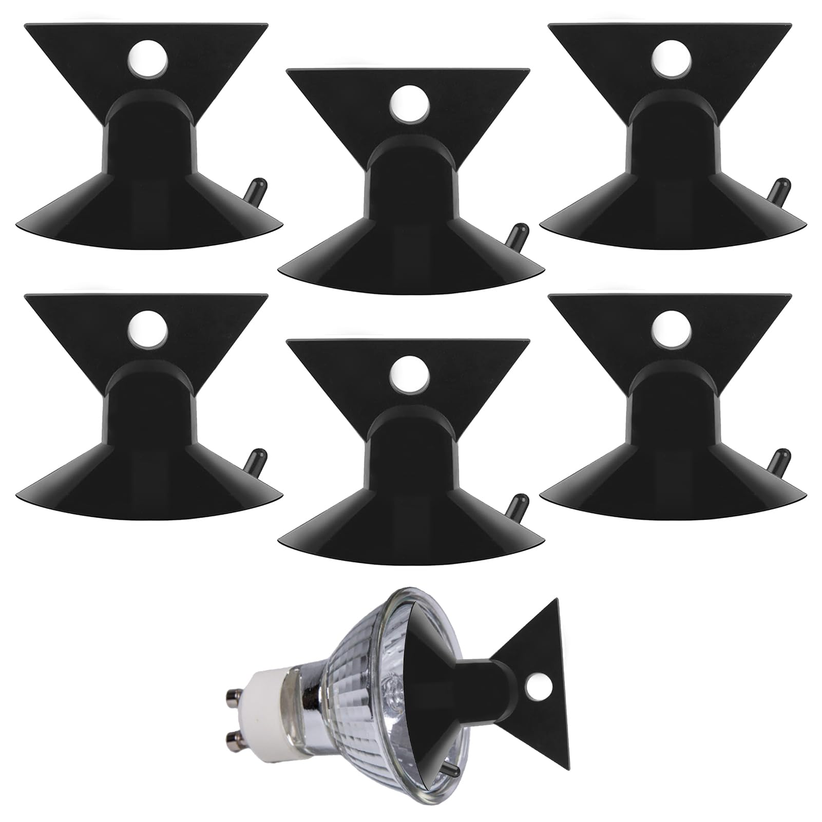 Fuletooye 6 Pcs Bulb Removal Tool, PVC Black Light Bulb Changer for GU10, Lamp Light Suction Cup Removals for Mini Track Replacement Bulbs Essential Household Accessory
