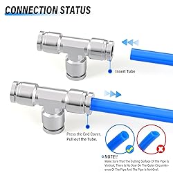 TAILONZ PNEUMATIC 3/8" OD Tee 304 Stainless Steel