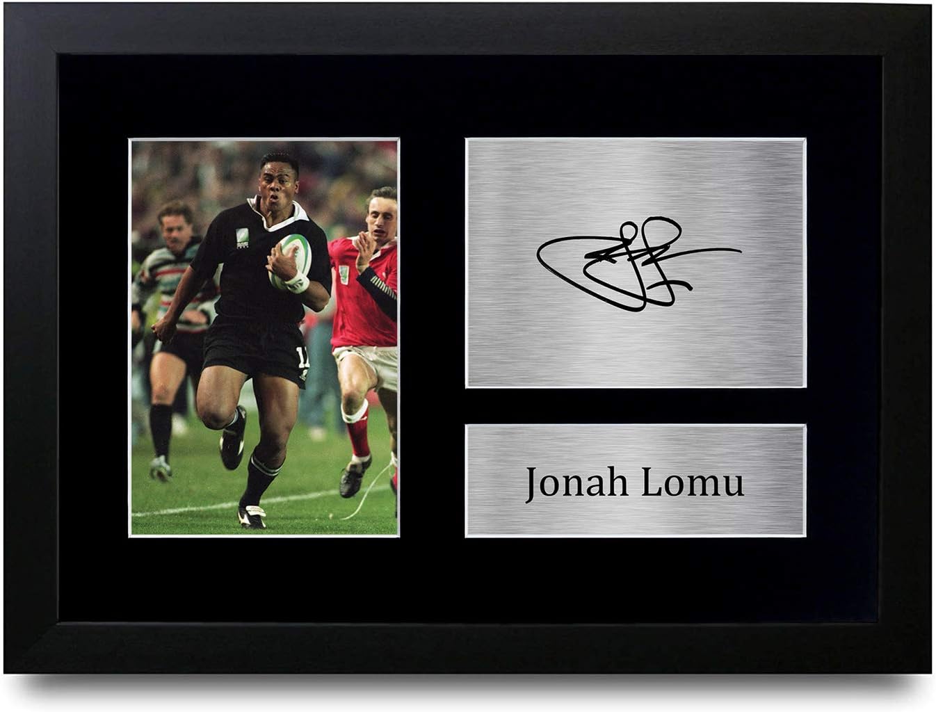 Hwc Trading Fr Jonah Lomu New Zealand Gifts Printed Signed Autograph Picture For Rugby Union Fans A4 Framed Amazon Co Uk Kitchen Home
