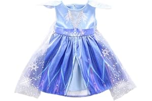 Dressy Daisy Girls' Princess Costumes Snow Queen Dress Up Halloween Birthday Fancy Party Dresses
