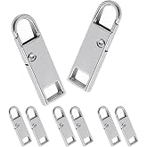 Deoward Zipper Pull Replacement Metal Zipper Handle Mend Tab Repair (6 PCS) | for Luggage, Backpacks, Suitcases, Jackets, Purses, Handbags