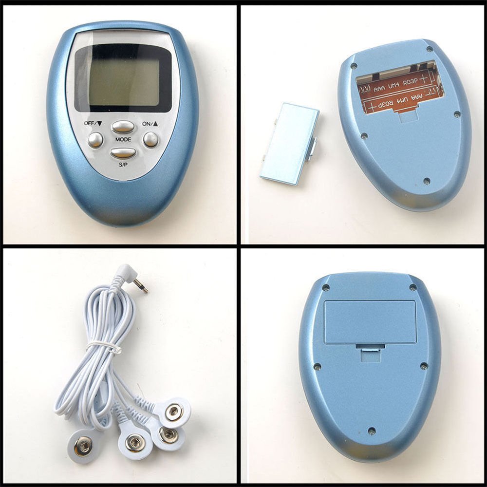 Tens Machine Muscle Stimulator Digital Therapy Body Oval Electrode Pads