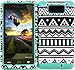 Wireless Fones TM Verizon MOTOROLA DROID MAXX XT1080M TUFF IMPACT HYBRID Cover Case Black and White Tribal Aztec on + Baby Teal Silicone