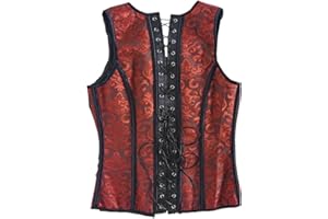 Men's Abdomen Corset Vintage Floral Print Elegant Waistcoat Bones Slimming Stomach Control Tight Costume Hand Made