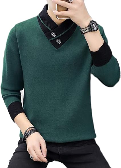 Amazon Debangniメンズ セーター ｖネック 冬 メンズ ニット セーター ローゲージ 厚手 暖かい 冬物 カットソー トップス 紳士 ビジネス お洒落 ハンサム かっこいい セーター 通販