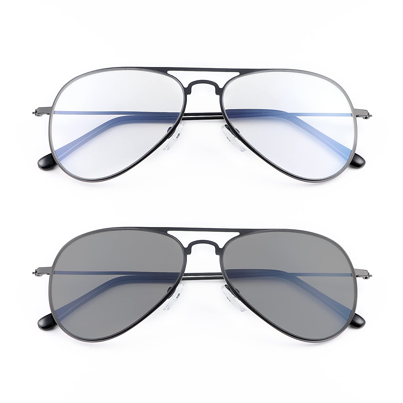 Photo 1 of MIRYEA Aviator Photochromic Progressive Multifocus Reading Glasses Multifocal Transition Sun Readers for Men Women UV Protection Sunglasses Blue Light Blocking Computer Eyeglasses Anti Glare Eyewear