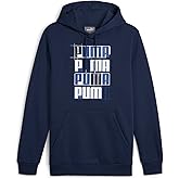 PUMA Mens Essentials Logo Power Graphic Hoodie Casual Outerwear Casual Drawstring - White