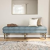 Copper Grove Pereiaslav 62-inch Tufted Light Blue Bench