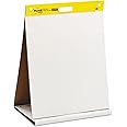 3M Post-it 563R Self Stick Tabletop Easel Unruled Pad, 20 x 23, White, 20 Sheets