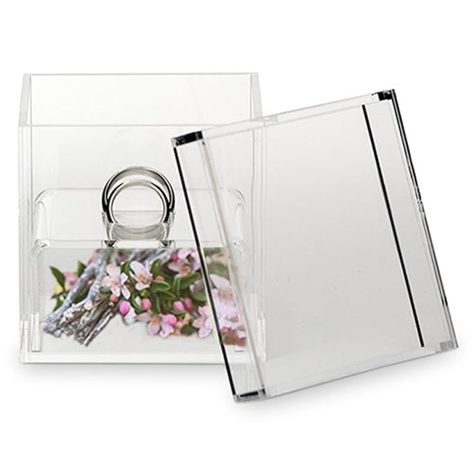 Lywedd Ringbox Ringschatulle Acrylic UNO 7,5 cm Alternative zu Ringkissen Ringe Hochzeit