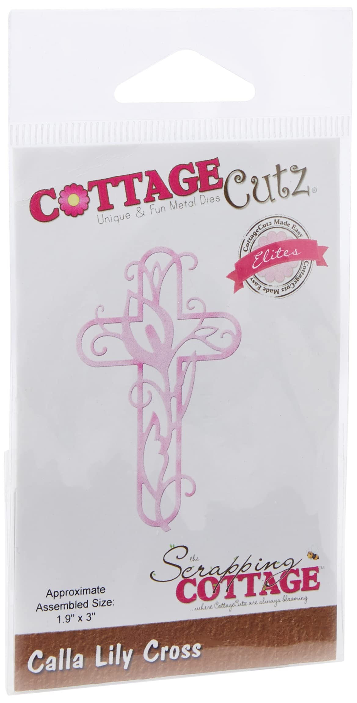 SCRAPPING COTTAGE INC COTTAGECUTZ ELIT DIE, Calla Lily Cross 1.9"X3", One Size