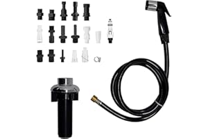 Houtingmaan Black Kitchen Sprayer, Deck Mount, Durable ABS Plastic Construction, Easy to Use, Good Customer Service