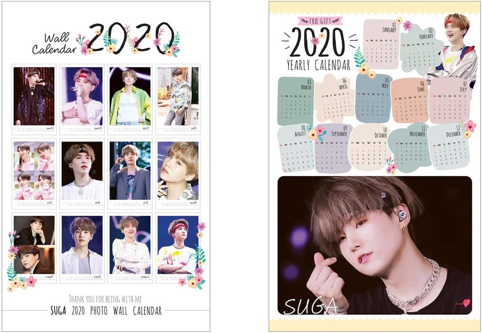 BTS Member 2020 New Wall Calendar (SUGA)