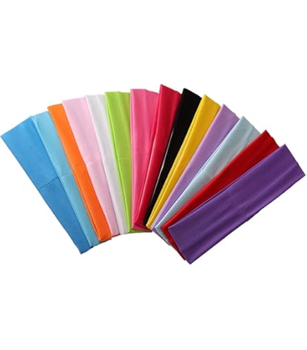 12 Pack Stretch Headbands Mixed Colors Yoga Sports Hairband